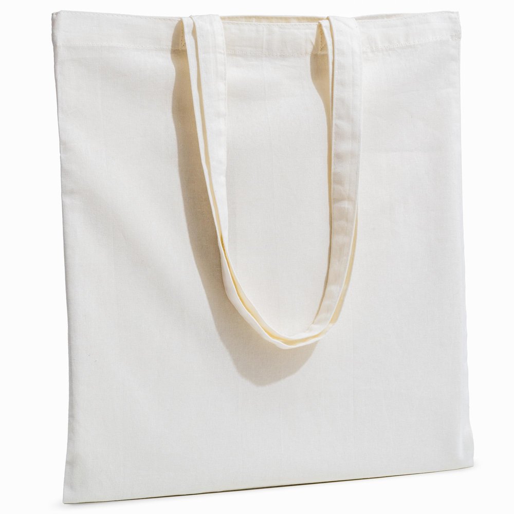 Carrywell Canvas Tote Bags 24-Pack, Not-Made In China, 15"x16", Bulk Organic Cotton Reusable Shopping Bag, Blank Cloth Totes With Handles
