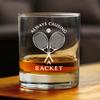 Bevvee Causing A Racket - Whiskey Rocks Glass - Funny Tennis Themed Decor and Gifts - 10.25 Oz Glasses view 2