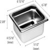 TrueCraftware-1/6 Size 2-1/2" Deep Stainless Steel Anti-Jamming Steam Pan 22 Gauge- Chafing Steam Table Pans Catering Food Storage Metal Hotel Pan for Restaurant Events Catering Use view 3