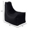 Jaxx Juniper Jr Kids Classroom Bean Bag Chair, Premium Vinyl, Black view 2
