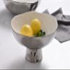Pampa Bay Titanium-Plated Porcelain Footed Bowl, 10 Inch, Silver/White Tone, Oven, Freezer, Dishwasher Safe view 4