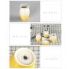 NOBRIM Bathroom Accessory Yellow Glaze Gradient Ceramic Wash Set 4 Piece Bathroom Accessories Set, with Toothbrush Holder, Soap Dish, Tumbler, Soap Dispenser Bathroom Wash Set view 3
