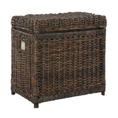 Eyely MPH9002A Gabriel 30" Wicker Storage Trunk, Rattan-Sarang Buaya, Coastal for Kitchen, Living room, Flat Storage, 20 lb Weight Capacity, Brown