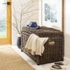 Eyely MPH9002A Gabriel 30" Wicker Storage Trunk, Rattan-Sarang Buaya, Coastal for Kitchen, Living room, Flat Storage, 20 lb Weight Capacity, Brown view 2