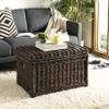 Eyely MPH9002A Gabriel 30" Wicker Storage Trunk, Rattan-Sarang Buaya, Coastal for Kitchen, Living room, Flat Storage, 20 lb Weight Capacity, Brown view 3