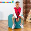 Jaxx Mallo Modular Pouf Classroom Bean Bag Seat, Premium Vinyl - Turquoise view 1