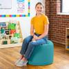 Jaxx Mallo Modular Pouf Classroom Bean Bag Seat, Premium Vinyl - Turquoise view 2