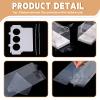 Thenshop 20 Pcs 9 x 3 x 3 Inch Clear Cupcake Boxes with Handle and Inserts 3 Count Portable Pastry Packaging for Cupcakes Carrier Muffin Bakery Containers Mothers Day Wedding Party(White) view 3