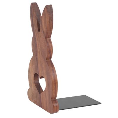 Decorative Bookends Multi-Function Book Ends Rabbit Book Ends Animal Shaped Book Ends Wooden Animal Bookends Book End Support Bookends Decoration Wooden Book Support Rabbit Bookend
