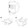 Coaster Home Furnishings - Loomis - Engineered Wood & Veneer - 3-Drawer Modern File Cabinet with Drawer Pulls and Euro Glides - Home Office - Whitewashed Gray - 805882 view 3