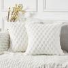 Yaertun Pack of 2 Super Soft Cozy Decorative Throw Pillow Covers Fuzzy Plush Faux Fur Luxury Cushion Cover Pillowcase for Sofa Couch Bed Livingroom 20x20 Inch White view 1