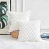 Yaertun Pack of 2 Super Soft Cozy Decorative Throw Pillow Covers Fuzzy Plush Faux Fur Luxury Cushion Cover Pillowcase for Sofa Couch Bed Livingroom 20x20 Inch White view 2