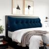 BNCKTRD Triangle Headboard Pillow - 3 in 1 Large Bed Pillow as Wedge Reading Pillow, Large Couch Daybed Pillow or Positioning Support Backrest Back Cushion for Sitting in Bed Velvet King Deep Blue view 1