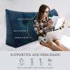BNCKTRD Triangle Headboard Pillow - 3 in 1 Large Bed Pillow as Wedge Reading Pillow, Large Couch Daybed Pillow or Positioning Support Backrest Back Cushion for Sitting in Bed Velvet King Deep Blue view 2