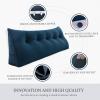 BNCKTRD Triangle Headboard Pillow - 3 in 1 Large Bed Pillow as Wedge Reading Pillow, Large Couch Daybed Pillow or Positioning Support Backrest Back Cushion for Sitting in Bed Velvet King Deep Blue view 3