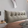BNCKTRD Headboard Pillow - 3 in 1 Large Bed Pillow as Wedge Reading Pillow, Large Couch Daybed Pillow or Positioning Support Backrest Back Cushion for Sitting in Bed Velvet Queen Beige-Gray view 1