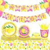 2 Pcs Lemon Plastic Tablecloth, Lemon Summer Table Cover Lemon Disposable Rectangle Table Cover Yellow Lemon Waterproof Table Cloth for Summer Lemon Party Summer Fruit Party Picnic Decor, 54 x 87 Inch view 4