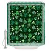 TocaHome Waterproof Shower Curtain for Bathroom with Hooks,St.Patrick's Day Green Shamrock Clover Polyester Fabric Shower Curtain Sets Machine Washable Bath Curtain, 60 x 72 inch view 1