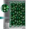 TocaHome Waterproof Shower Curtain for Bathroom with Hooks,St.Patrick's Day Green Shamrock Clover Polyester Fabric Shower Curtain Sets Machine Washable Bath Curtain, 60 x 72 inch view 3