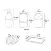 NOBRIM Bathroom Accessory Bathroom Accessories Set 6 Pcs Ceramic Bathroom Amenities Toothbrush Holder,Toothbrush Cup,Soap Dispenser,Soap Dish,Wood Tray Sets Bathroom Wash Set view 3