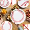 Baseball Party Favors Party Decorations, 96pcs Baseball Party Plates and Napkins Forks Baseball Themed Party Birthday Decorations Supplies For Boys Baby Shower Serves 24 view 3
