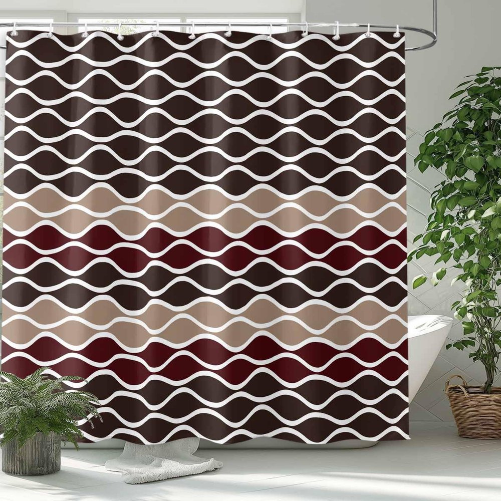 TocaHome Waterproof Shower Curtain for Bathroom with Hooks,Geometric Moroccan Tile Pattern Textured Modern Art Polyester Fabric Shower Curtain Sets Machine Washable Bath Curtain, 72 x 78 inch