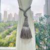 Fenghuangwu 4 Pack Curtain Tie Backs Rope Tassels for Curtains Drape tiebacks Handmade Outdoor Home and Outdoor Decorative (Silver, 4p) view 3