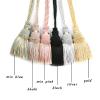 Fenghuangwu 4 Pack Curtain Tie Backs Rope Tassels for Curtains Drape tiebacks Handmade Outdoor Home and Outdoor Decorative (Silver, 4p) view 4
