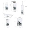 NOBRIM Bathroom Accessory Bathroom Accessories Set 6-Pieces Plastic Elk Wash Set Toothbrush Holder,Cup,Soap Dispenser,Soap Dish,Toilet Brush Holder,Trash Can Bathroom Wash Set view 2