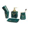 NOBRIM Bathroom Accessory Bathroom Accessories Sets 6-Piece Elk Deer Pattern Bathroom Wash Set Soap Dispenser Toothbrush Holder Soap Dish Tumbler and Tray Bathroom Wash Set view 1