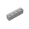 1x4 Masonry Profile Brick 100 PCS, Classic Bulk Brick Wall Blocks Parts, Compatible with Lego Parts and Pieces 15533 (Colour: Light Grey) view 1