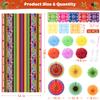 29 PCS Cinco De Mayo Decorations, Cinco De Mayo Tablecloth Fiesta Banner Paper Fans Paper Poms Mexican Birthday Cinco De Mayo Party Decorations for Wall Hanging Home Decor Fiesta Party Supplies view 2