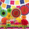 29 PCS Cinco De Mayo Decorations, Cinco De Mayo Tablecloth Fiesta Banner Paper Fans Paper Poms Mexican Birthday Cinco De Mayo Party Decorations for Wall Hanging Home Decor Fiesta Party Supplies view 4