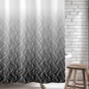 Lansemy Moroccan Pattern Polyester Shower Curtain 60x72 inches, Waterproof Shower Curtains with Plastic Hooks, Washable Bathroom Shower Curtain for Hotel Spa Bath Tub Black Gradient Texture view 4