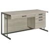 Coaster Home Furnishings - Loomis - Engineered Wood - 60-Inch Desk with Drawers and File Cabinet Drawers, Sled Base, Contemporary Style - Home Office - Whitewashed Grey - 805881 view 1