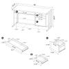Coaster Home Furnishings - Loomis - Engineered Wood - 60-Inch Desk with Drawers and File Cabinet Drawers, Sled Base, Contemporary Style - Home Office - Whitewashed Grey - 805881 view 3