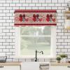 Anzona Curtain Valance 54" x 18", Valentine's Day Window Valances Rod Pocket Curtains Drapes, Love Heart Red Black Plaid Retro Wood Grain Short Topper Curtain for Kitchen Cafe Living Room, 1 Panel view 4