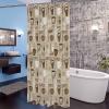 Classic Coffee Style Polyester Shower Curtain 72x78 inches, Waterproof Shower Curtains with Plastic Hooks, Washable Bathroom Shower Curtain for Hotel Spa Bath Tub Coffee Mug Patterns Hot Coffee view 4