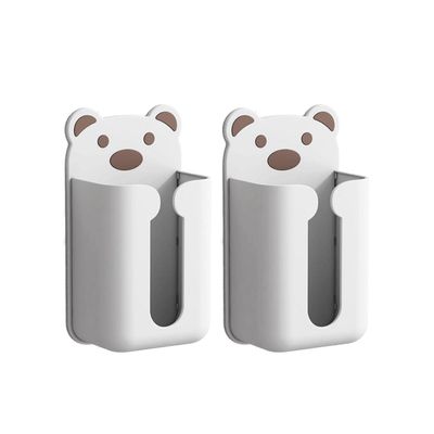 ROHNES Personalized Bear Shape Tissue Box Cover Wall-Mounted Tissue Cover Storage Tissue Box Holder 14x25x9 cm/5.5x9.8x3.5 in