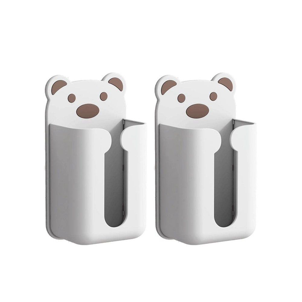 ROHNES Personalized Bear Shape Tissue Box Cover Wall-Mounted Tissue Cover Storage Tissue Box Holder 14x25x9 cm/5.5x9.8x3.5 in