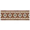 Bohemia Southwest Bathroom Runner Rug Bathmat Soft Bath Shower Bathtub Kitchen Door Mat,Washable Floor Doormat Area Carpet for Bedroom,Rustic American Native Tribal Geometric Brown 24"x71" view 1
