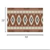 Bohemia Southwest Bathroom Runner Rug Bathmat Soft Bath Shower Bathtub Kitchen Door Mat,Washable Floor Doormat Area Carpet for Bedroom,Rustic American Native Tribal Geometric Brown 24"x71" view 3