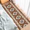 Bohemia Southwest Bathroom Runner Rug Bathmat Soft Bath Shower Bathtub Kitchen Door Mat,Washable Floor Doormat Area Carpet for Bedroom,Rustic American Native Tribal Geometric Brown 24"x71" view 4