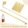 Maitys 6 Pack Gold Adjustable Purse Display Stands Stainless for Handbags view 4