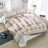3 Pieces Duvet Cover Queen Bedding Sets Mid Century Boho Prismatic Ethnic Totem Luxury Soft Comforter Cover with Pillowcases Retro Geometric Aztec Symbol Microfiber Quilt Covers Set for Bedroom Decor view 1