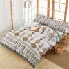 3 Pieces Duvet Cover Queen Bedding Sets Mid Century Boho Prismatic Ethnic Totem Luxury Soft Comforter Cover with Pillowcases Retro Geometric Aztec Symbol Microfiber Quilt Covers Set for Bedroom Decor view 4