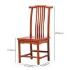 KWOKING Traditional Style Solid Wood Side Chair Matte Finish Slat Back Dining Chair for Home Modern Chinese Dining Chair Hotel Restaurant Backrest Seat Stool Rubber Wood Brown Set of 2 view 2