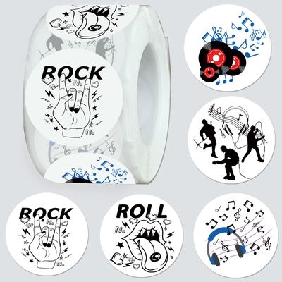 500PCS Rock and Roll Stickers Party Favors Music 80s 90s Stickers Party Supplies Decorations Musician Guitar Rap Birthday