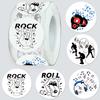 500PCS Rock and Roll Stickers Party Favors Music 80s 90s Stickers Party Supplies Decorations Musician Guitar Rap Birthday view 1