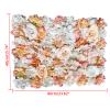 5 Pcs Artificial Flowers Wall,Silk Flower Roses Hanging Wall Panel,Flower Wall Panel Set,Champagne Romantic Flower Wall for Decoration Wedding Party Backdrop Decoration view 3